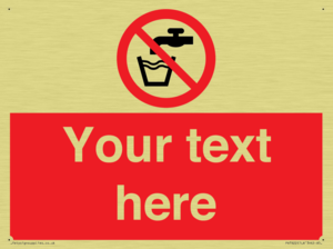 Custom prohibition not drinking water